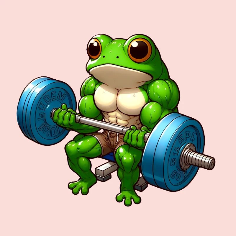 Dynamischer Sportfrosch