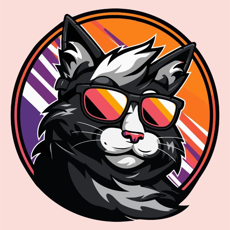 Chat Bande Dessinée Cool