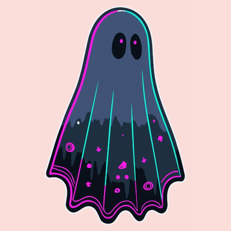 Ghost Neon Mystical Silhouette