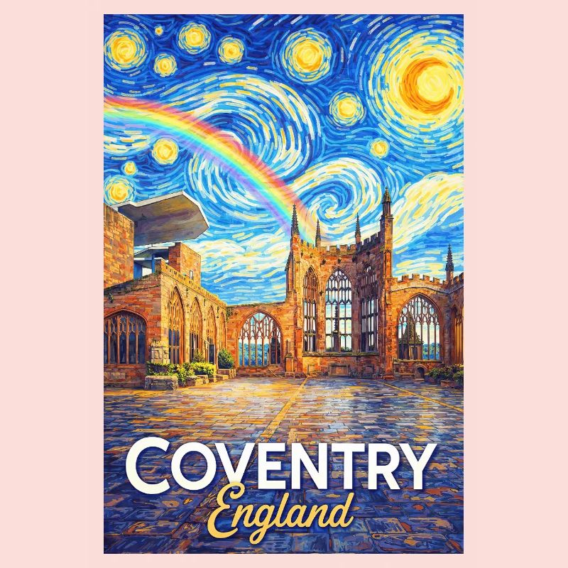 Coventry, Angleterre, Skyline Starfall