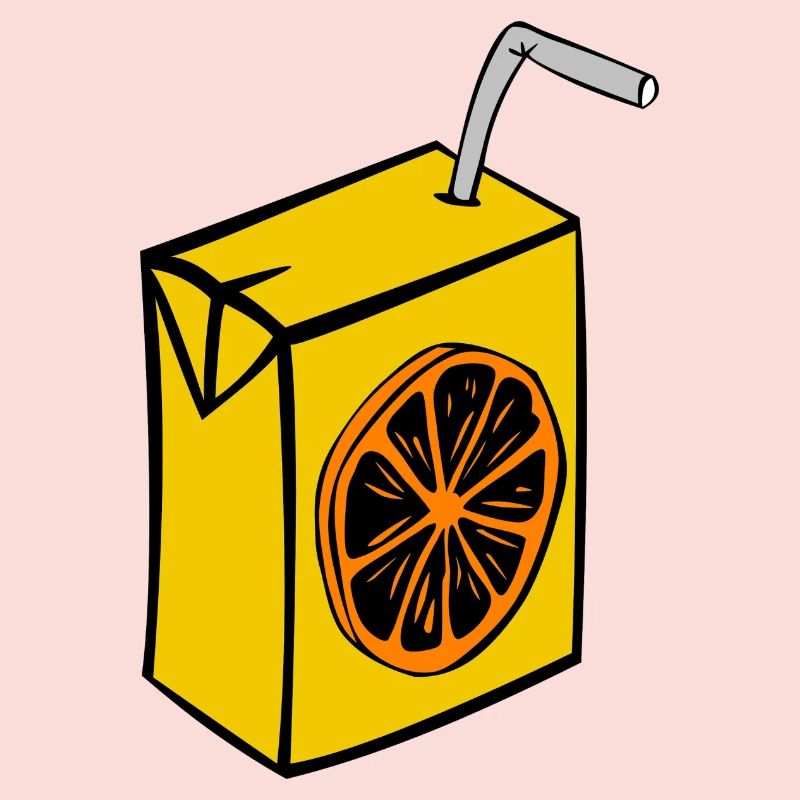juice box cardboard one-way straw orange drinks