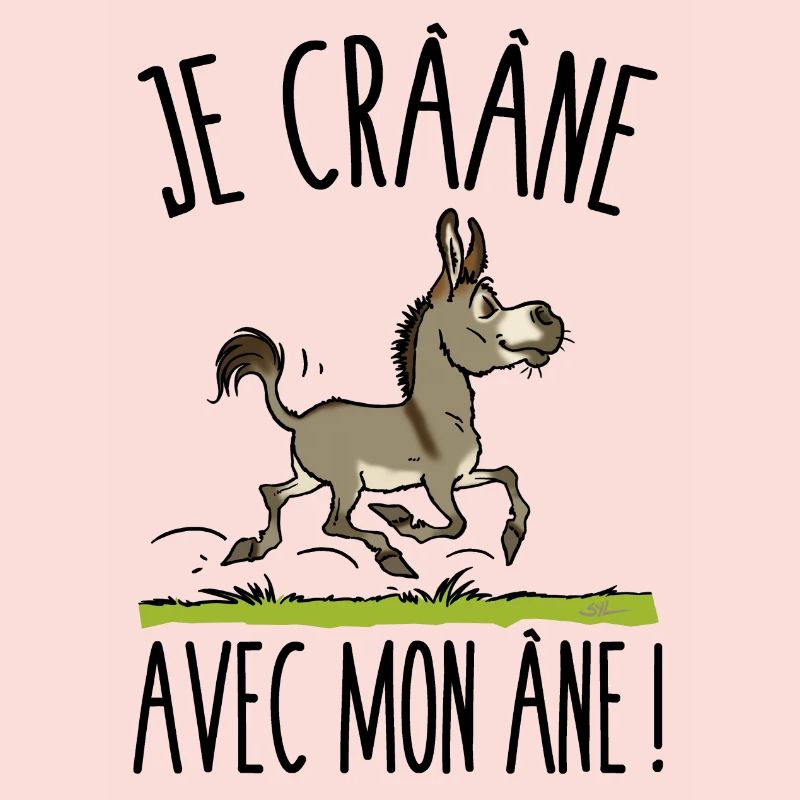 Je crâne avec mon âne (âne gris)