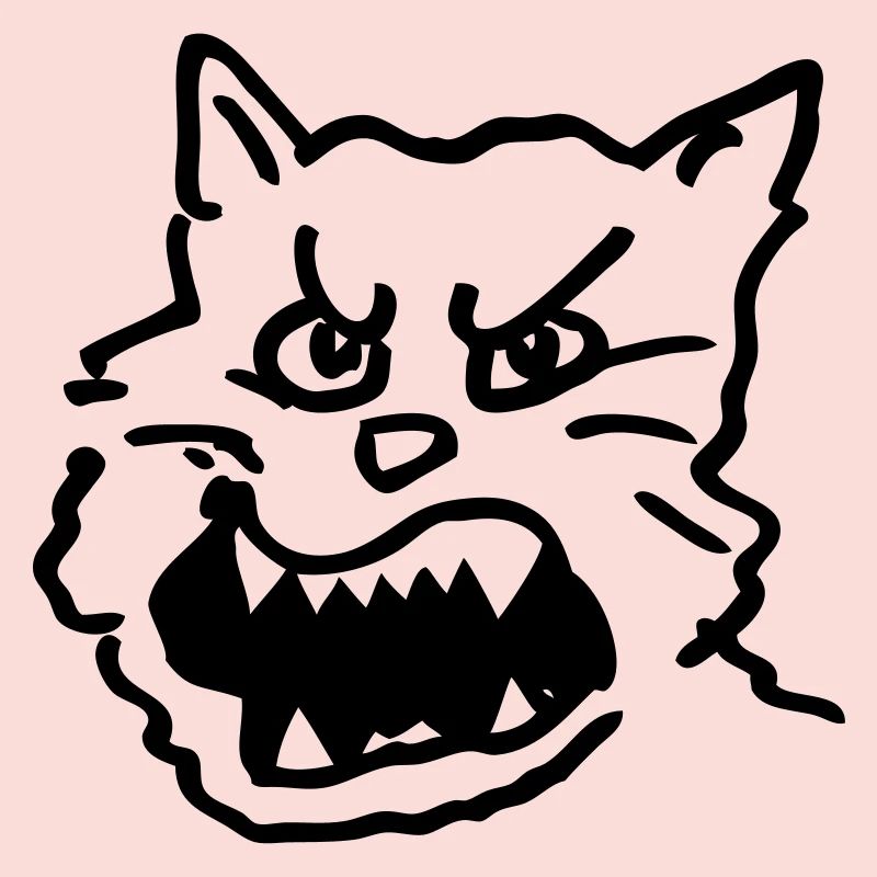 Katze / Kater / böse, brüllend / groar