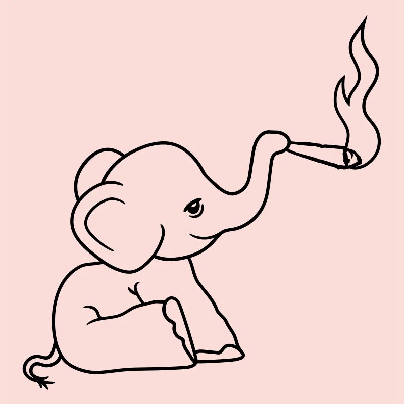 brawn elephant kiffen joint stoned weed cannabi
