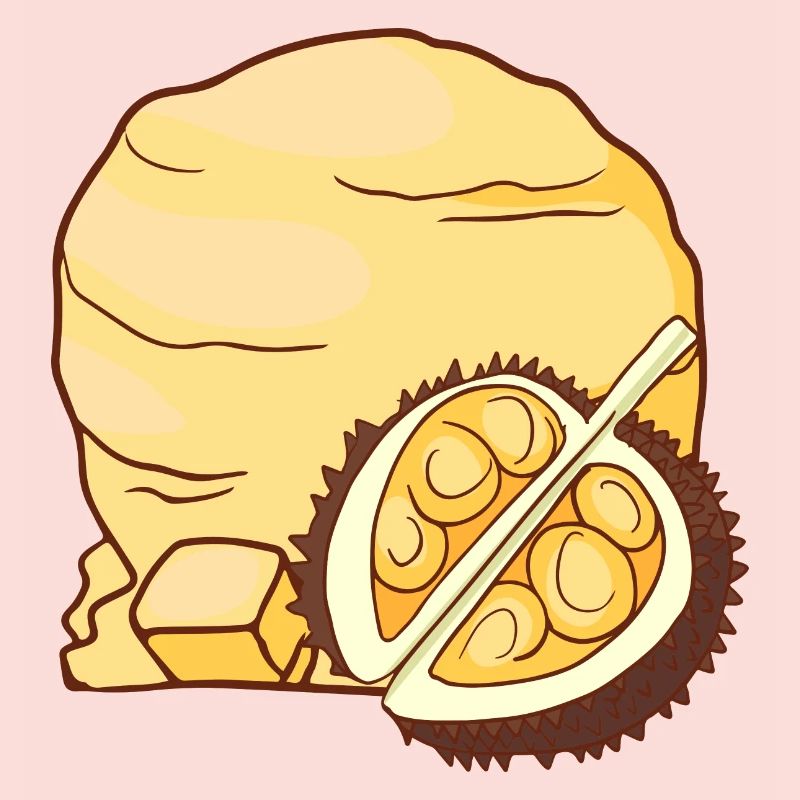 Durian Eis Speiseeis Eiskrem Eiscreme Kugeleis