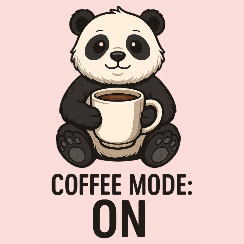 Kaffee Panda Modus An Tier Design 