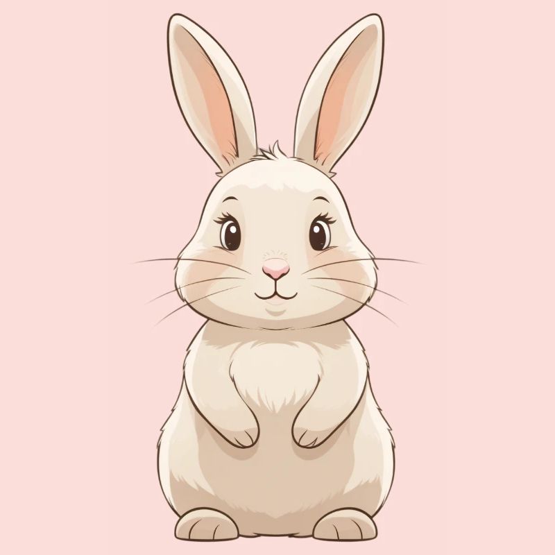Illustration de dessin animé de lapins mignons