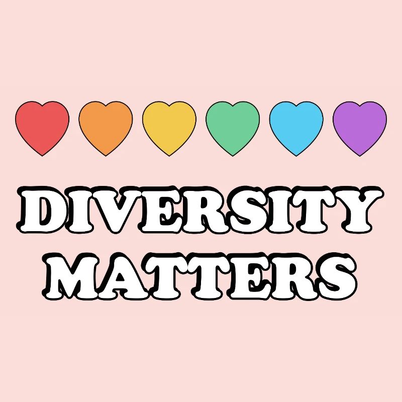 Diversity Matters Rainbow Hearts