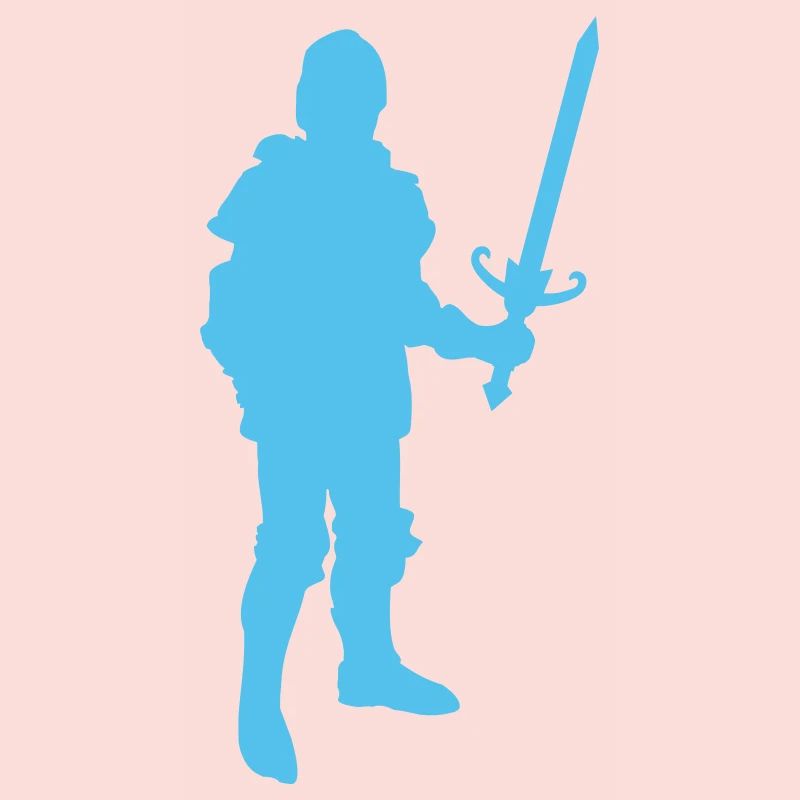 Blue Knight Silhouette