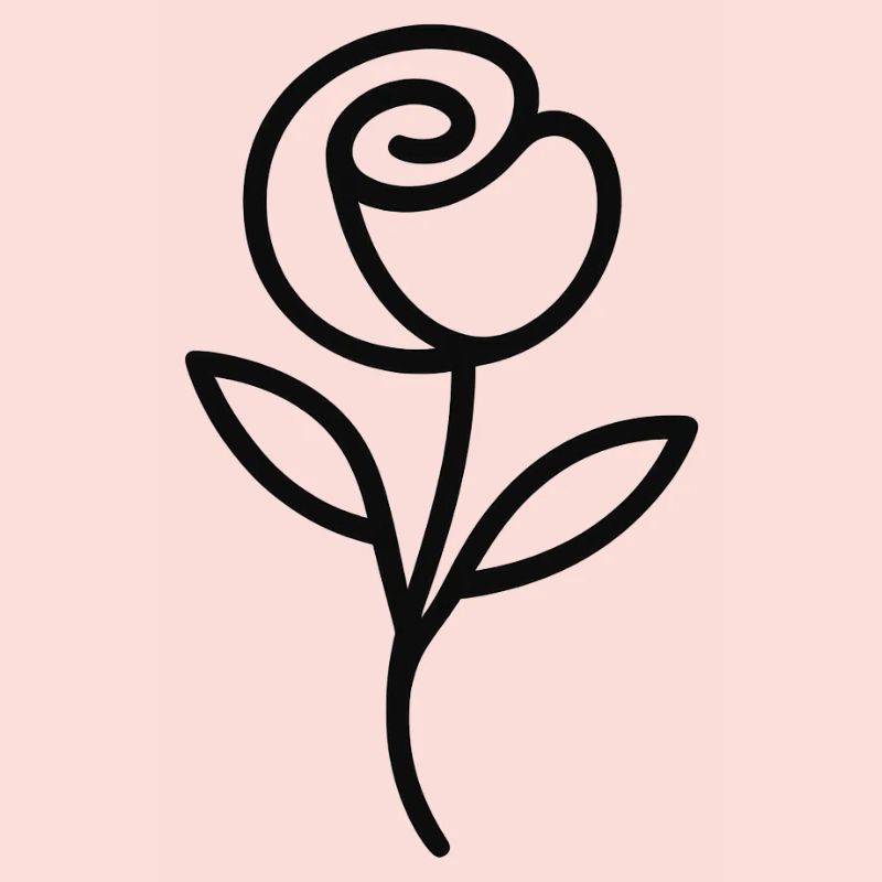 Schlichte Rose - Geschenkidee Muttertag