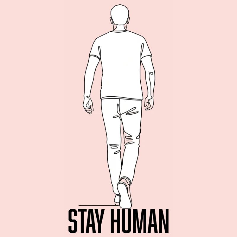 Linear back silhouette on clothes