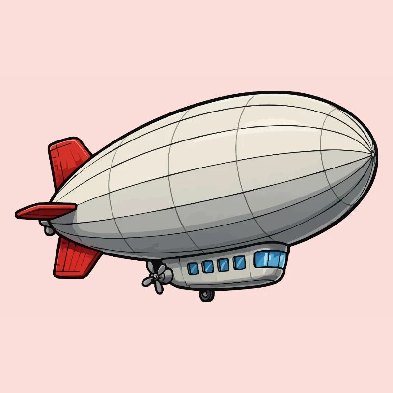 Zeppelin de dessins animés de dirigeables