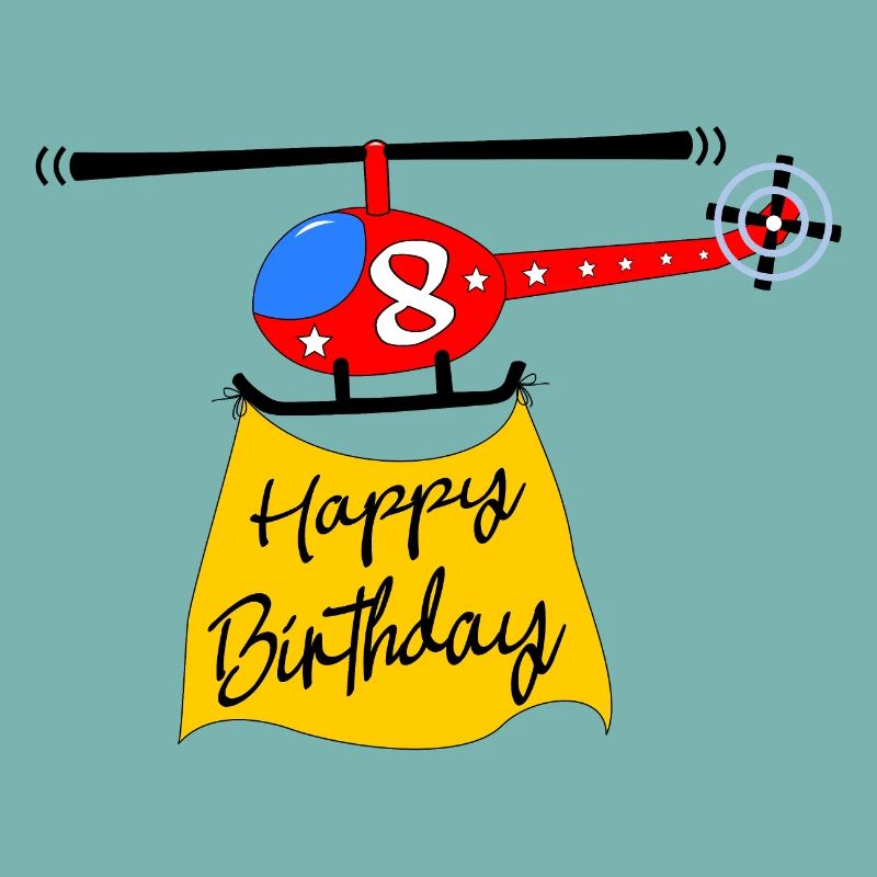 Hubschrauber Happy Birthday 8