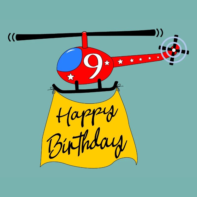 Hubschrauber Happy Birthday 9
