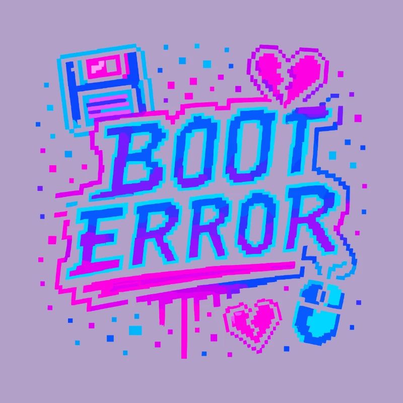 BOOT ERROR – Retro Pixel Graffiti
