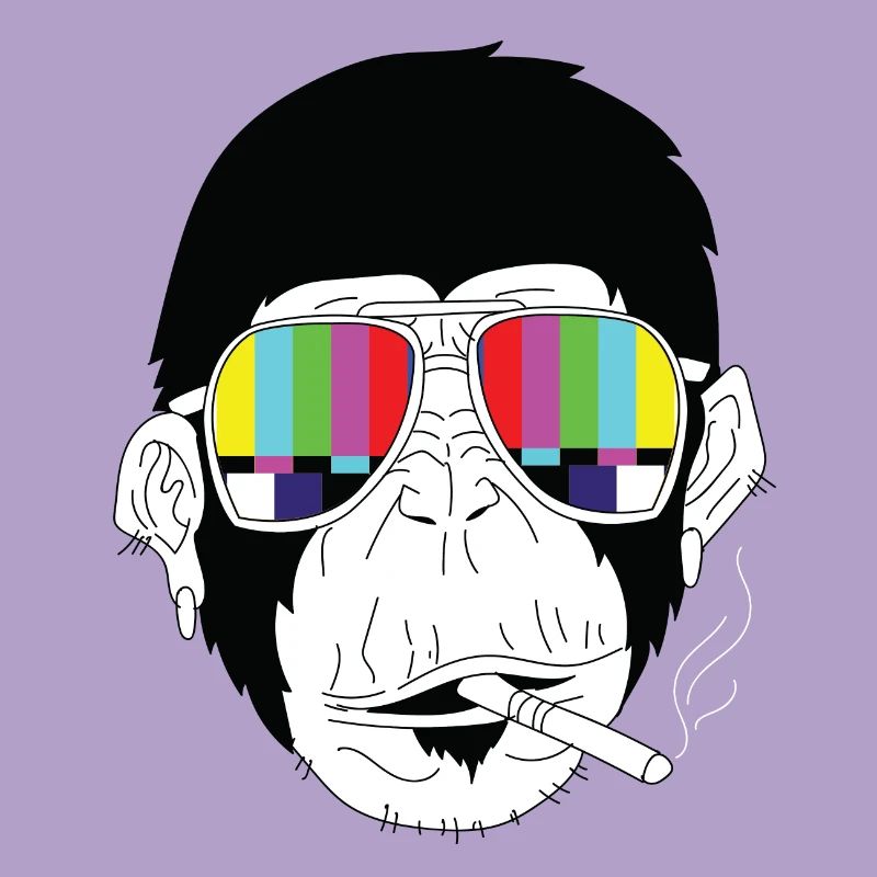 Monkey Gorilla Cigarette Lunettes de soleil