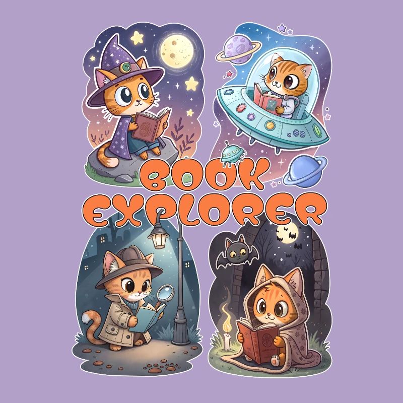Book Explorer - Aventure de lecture de chat mignon