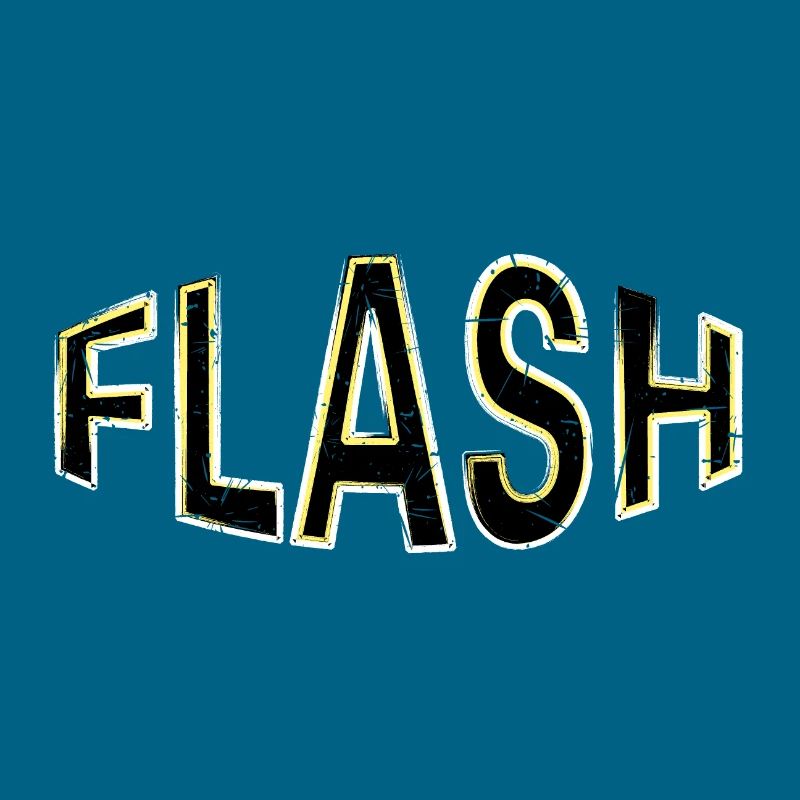 FLASH label with flashes