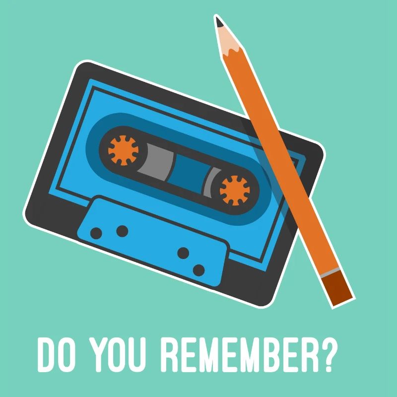 Que tu remember ? Cassette et crayon Fun Design