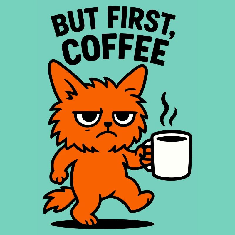 But first coffee cat