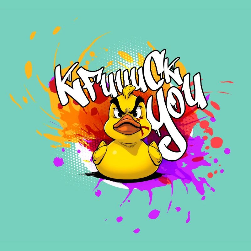 Graffiti Duck : Une explosion de couleurs