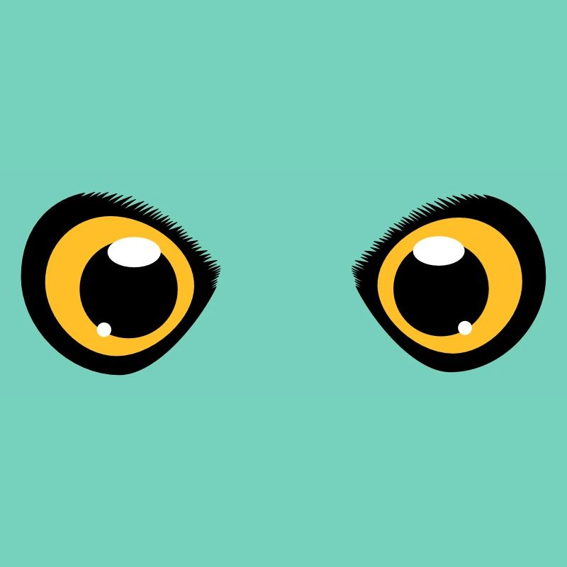 zwei leuchtende Augen einer Eule