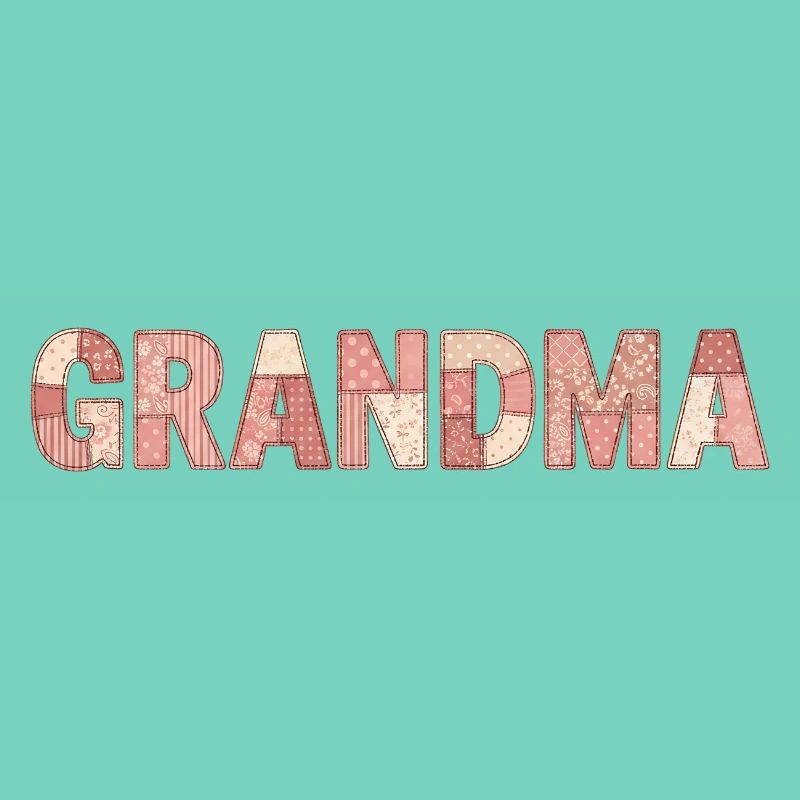 Grandma Patchwork Blumen Muster Geschenk