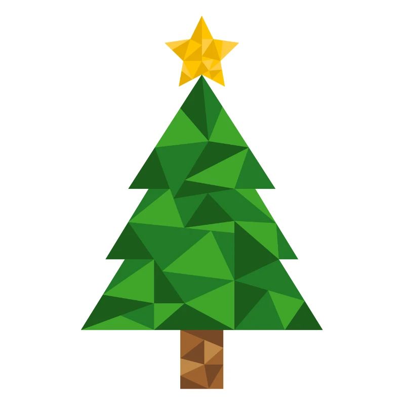 Christmas Tree Polygon Christmas Xmas Tree
