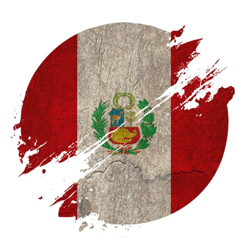 Pérou cercle / drapeau cadeau drapeau national