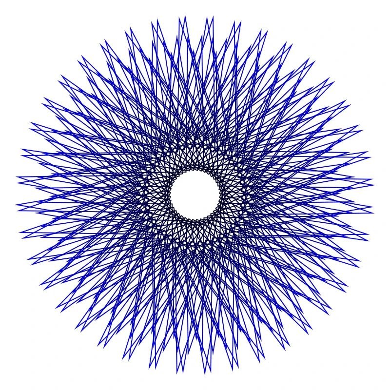 Blue radial star pattern