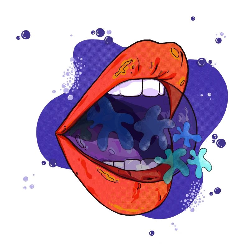 Fleurs en bouche
