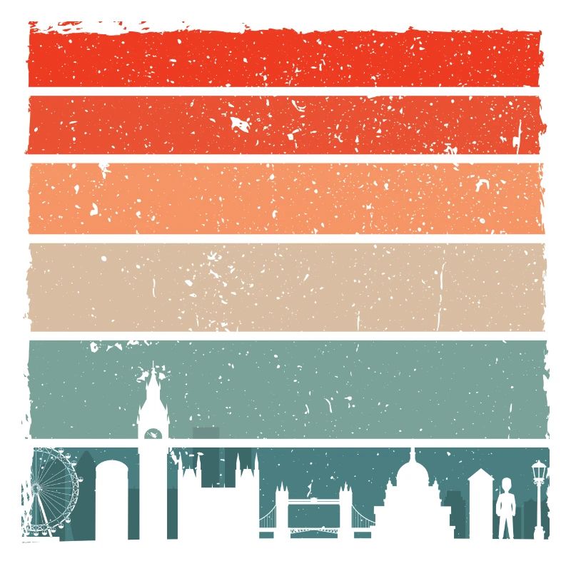 Sunset Skyline Stripes