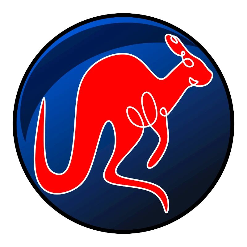 KANGAROO LINE DRAWING MARSUPIALS