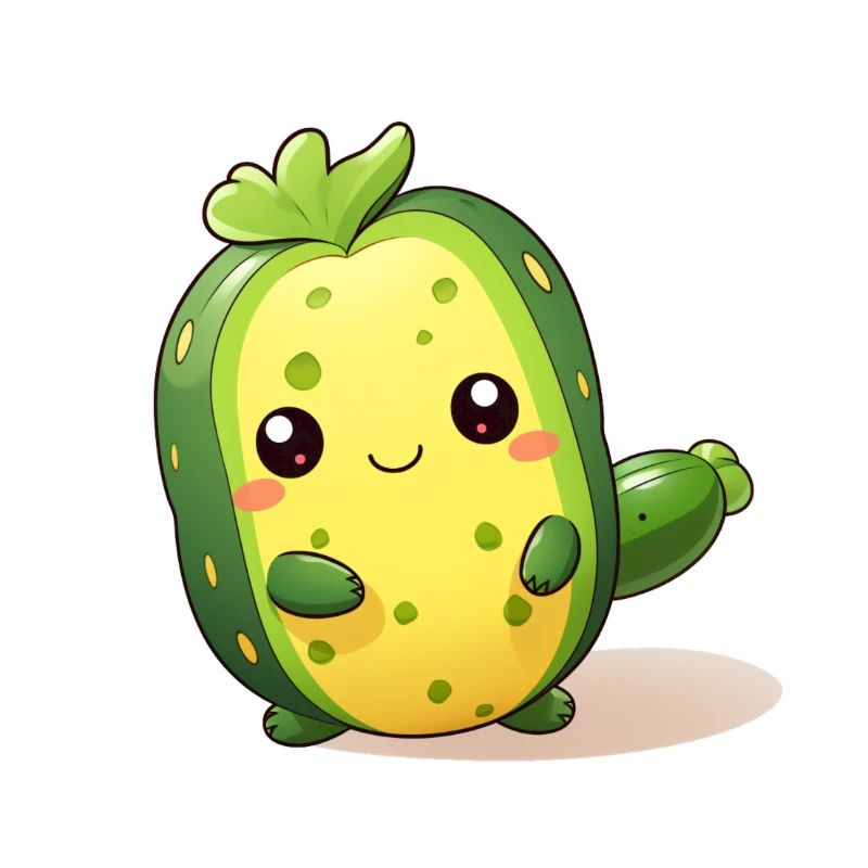 Cactus Kawaii dansant Concombre Mâle