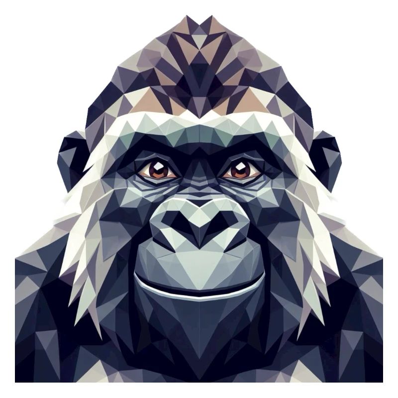 Un singe de style polygonal