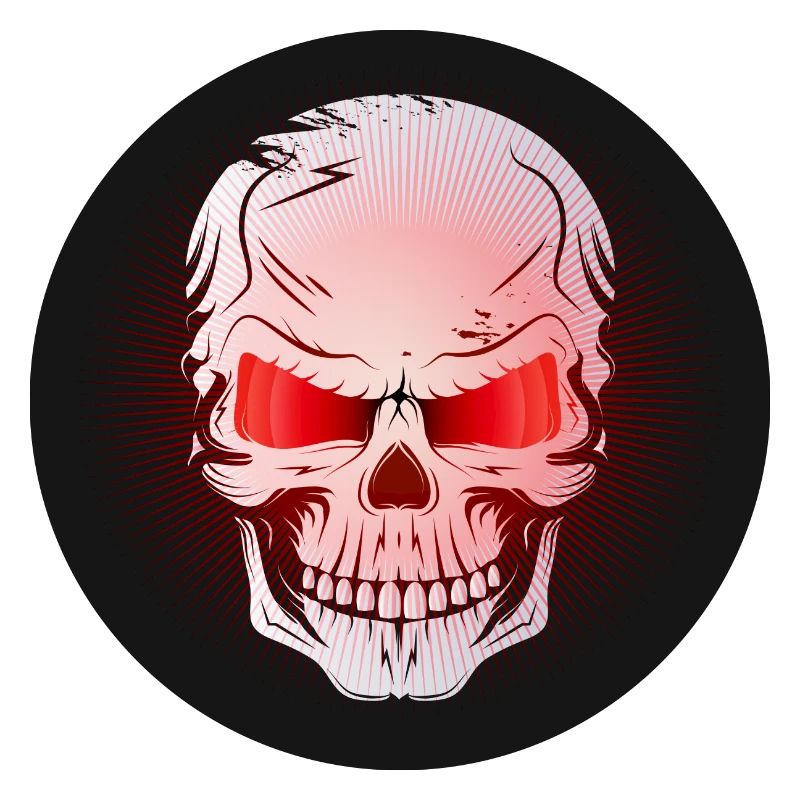 Skull,Skull,Skull with red glowing eyes
