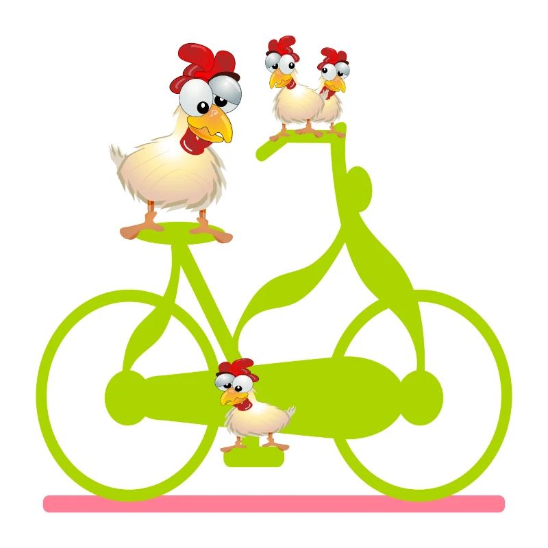 CHICKEN COOP CHICKENS - BICYCLE
