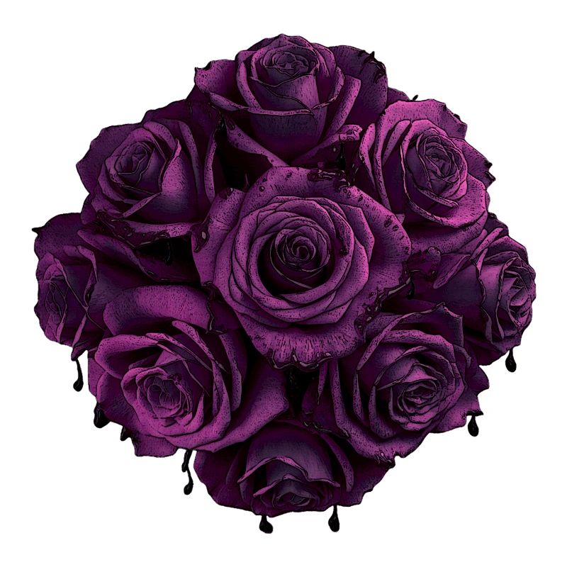 tropfende rosenblüten version 2, geschenkidee Frau