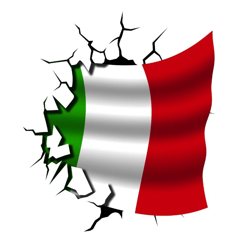 Drapeau de l’Italie - Italie - Drapeau Broken Design