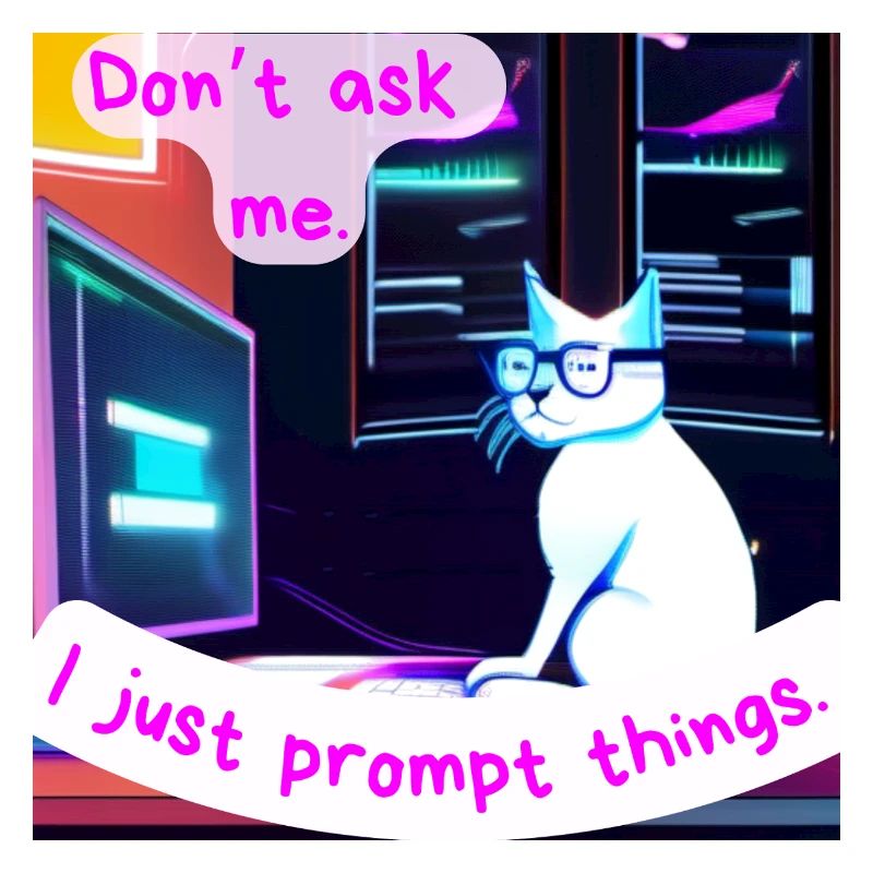 Frag mich nicht, ich fordere nur Dinge auf – Grumpy AI Cat
