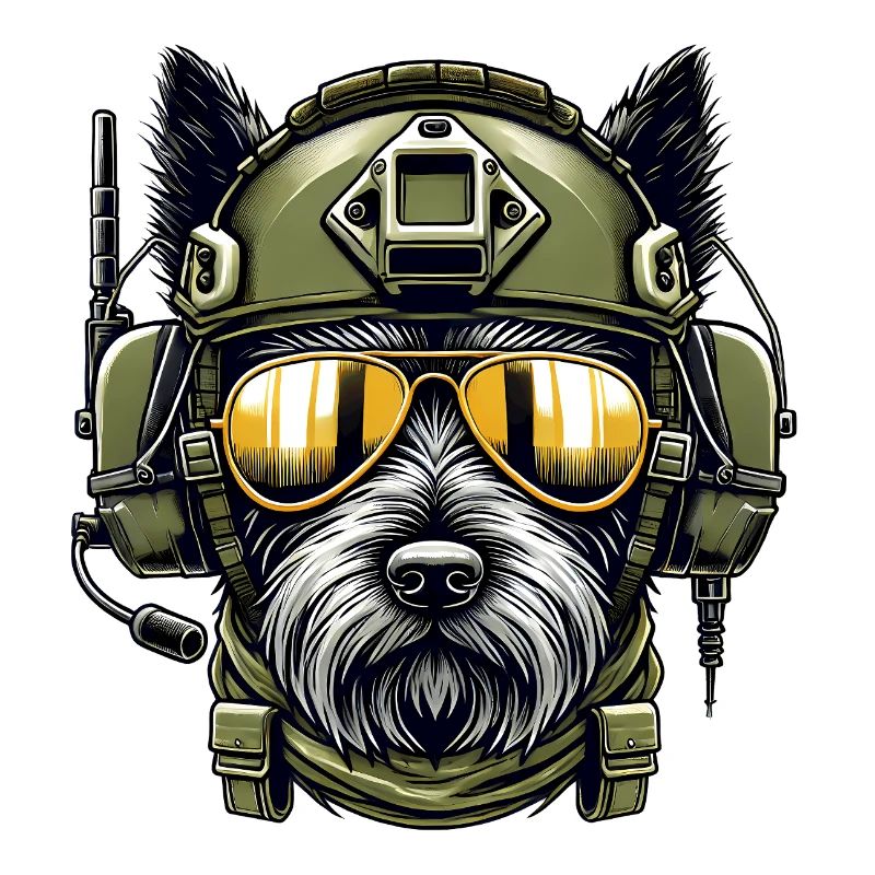 Scottish Terrier Militär Design
