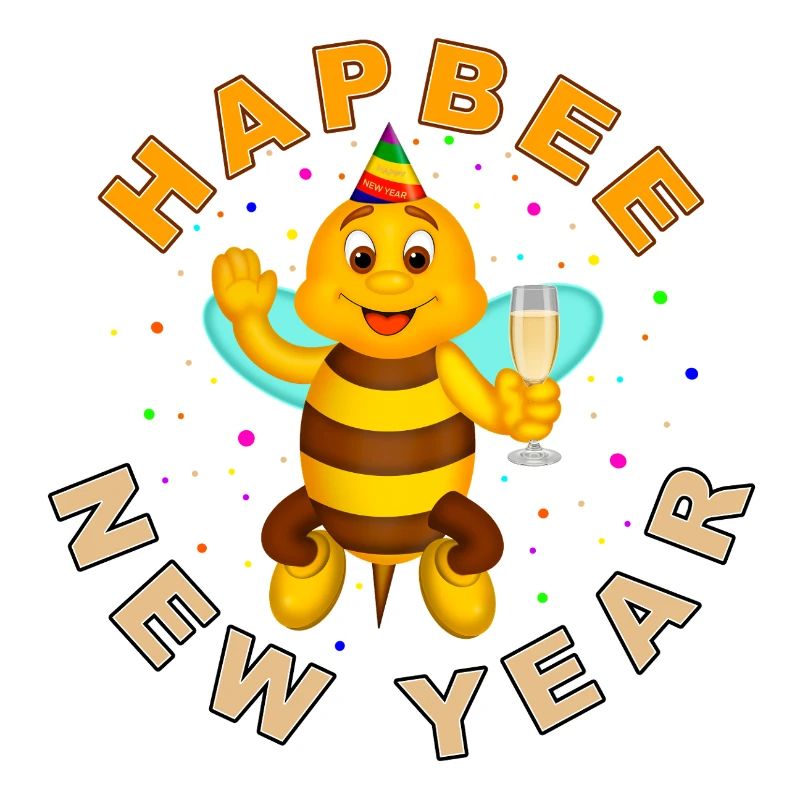 HAPBEE New Year with text