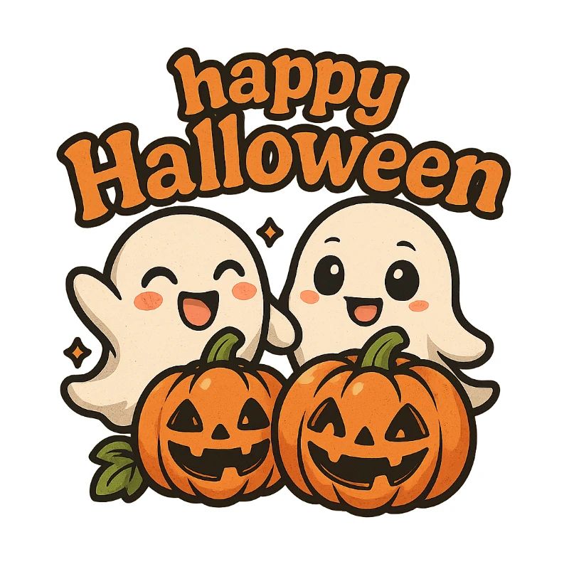 Fantômes mignons Halloween Design