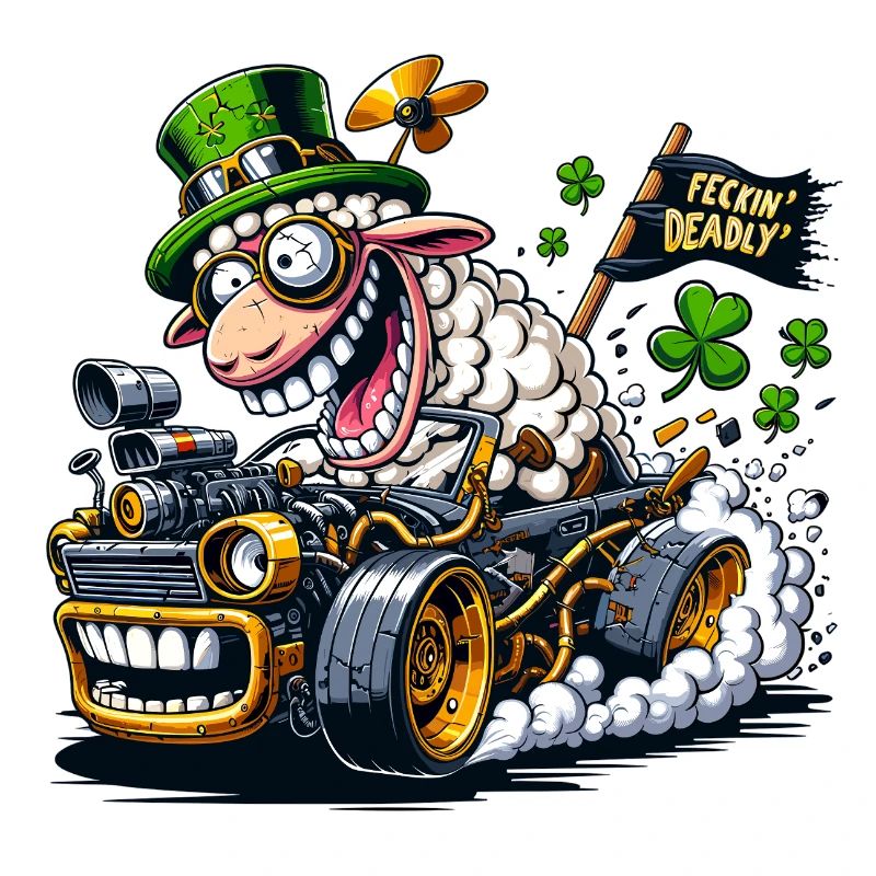 Leprechaun Schaf St. Patrick's Day Auto