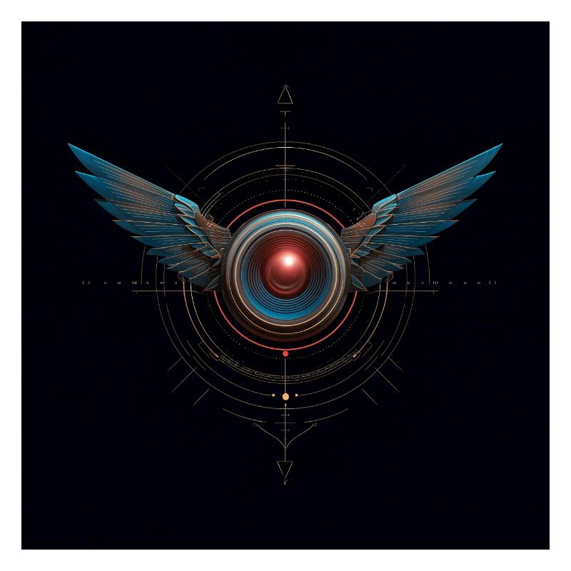 Futuristic Winged Emblem – Techno Vision