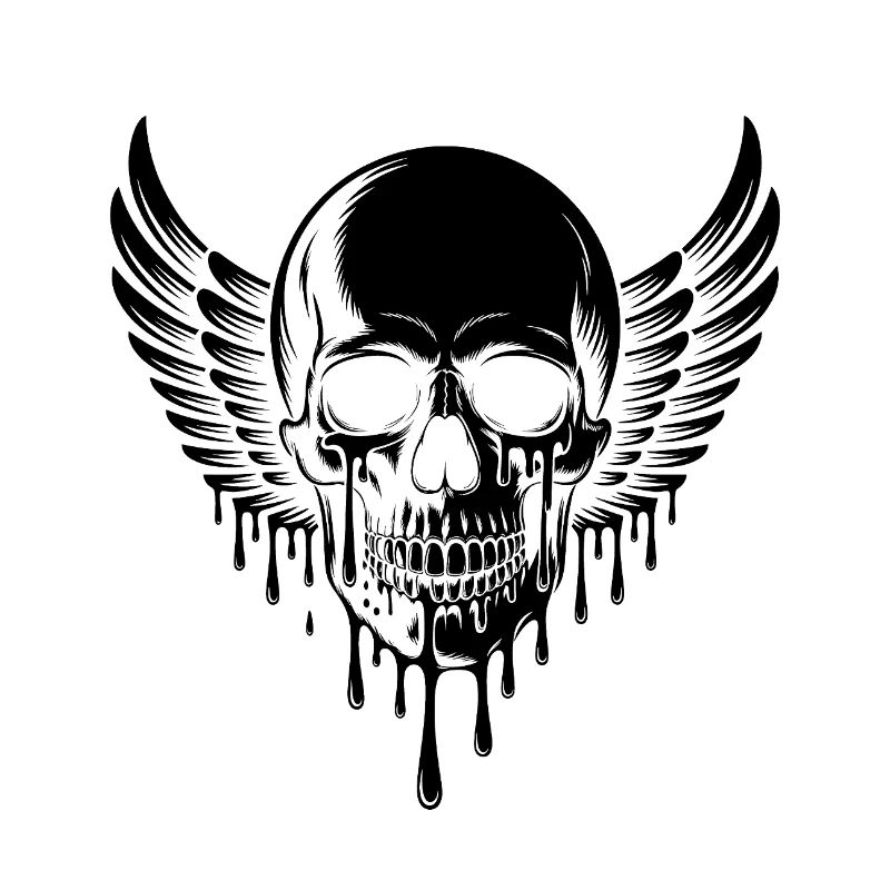 Winged Skull - Cool Skeleton Tattoo