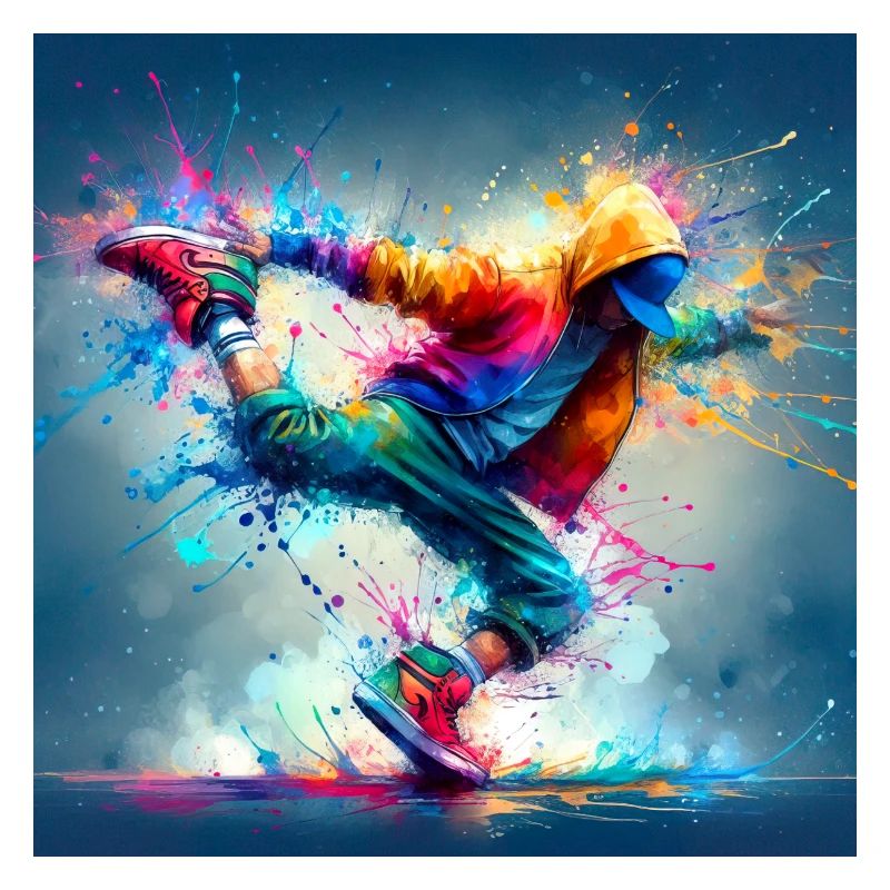 Urban dance in explosive colors