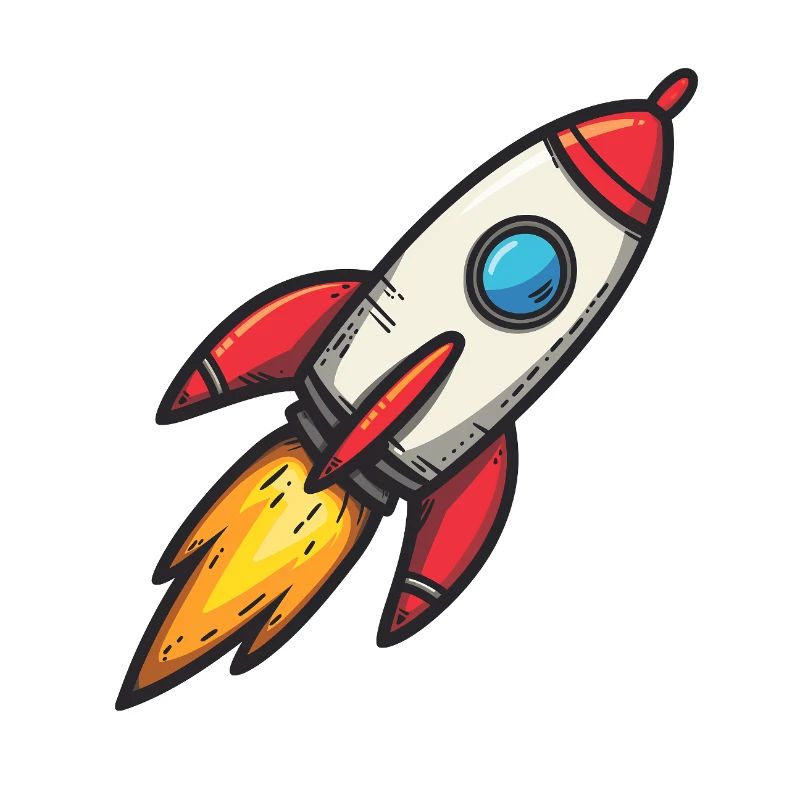 Cartoon Rocket Firestorm