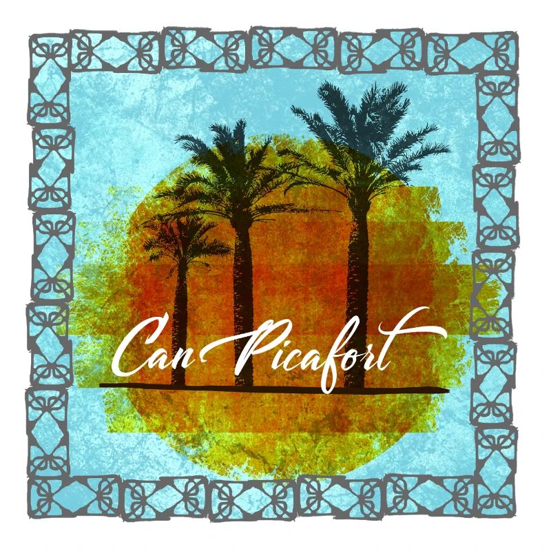 Can Picafort Palm Trees Sunset