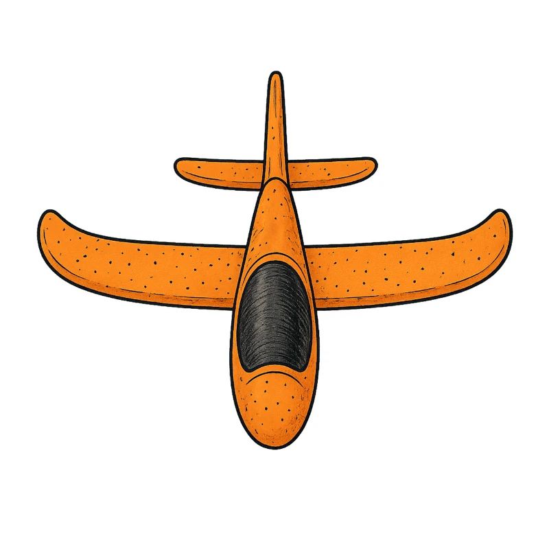Orange Flyer Topdown Illustration